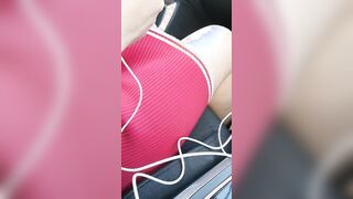 Step MILF into the vehicle pounded by step son through mini skirt