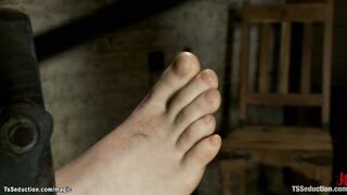 Hot shemale fucks man with fucksall