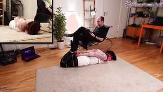 Endurance Shibari; Women is Hogtied for an hour!- One Of A Kind thanks for the support movie!