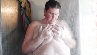 Huge Tit Soapy Shower Play