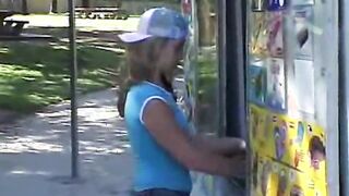Sweet Little April lollipop Vagina Outside