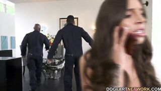April Olsen paying with her body and she gets big black dick