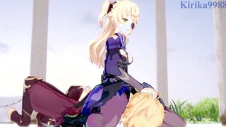 Fischl (Amy) and Aether have insane sex at a deserted ruins. - Genshin Impact Cartoon