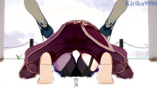 Fischl (Amy) and Aether have insane sex at a deserted ruins. - Genshin Impact Cartoon