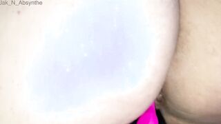 Close up of snatch using dildo and fisting