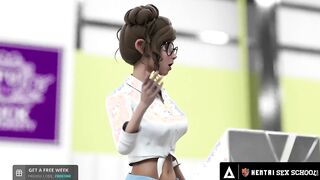 ANIME SEX UNIVERSITY - Animated Girls Push Their Pussies To The LIMIT Into Sex Position Competition!