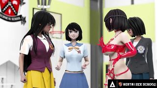 ANIME SEX UNIVERSITY - Animated Girls Push Their Pussies To The LIMIT Into Sex Position Competition!