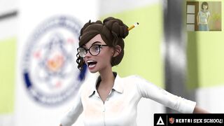 ANIME SEX UNIVERSITY - Animated Girls Push Their Pussies To The LIMIT Into Sex Position Competition!