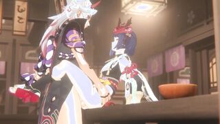GENSHIN IMPACT - KUJOU SARA IS BANGED! ANIME