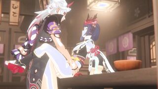 GENSHIN IMPACT - KUJOU SARA IS BANGED! ANIME