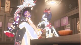 GENSHIN IMPACT - KUJOU SARA IS BANGED! ANIME