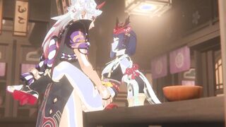 GENSHIN IMPACT - KUJOU SARA IS BANGED! ANIME