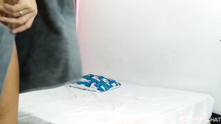 Violeta hot gets her tight cunt bald and nailed followed