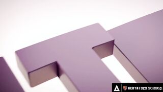 ANIMATED SEX UNIVERSITY - Huge Penis School Girl Impresses cougar Principal With Second Round After CUMMED!