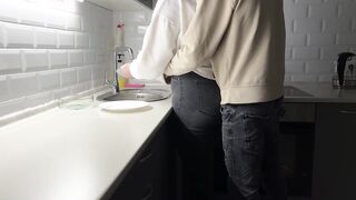 Chubby Wifey with Long Melons Getting Kitchen Nailed
