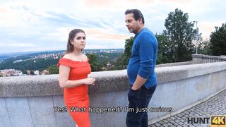 HUNT4K. Women awakens passerbys dick and welcomes it inside her