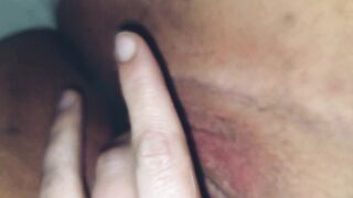 Rubbing my soak bald cunt... it tastes SO super sexy!