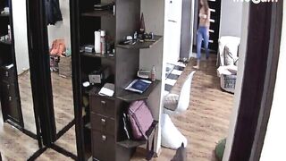 leora walking around the house naked showing tanlines