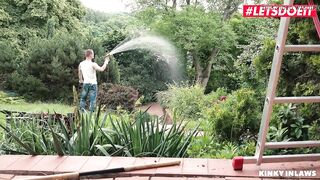 CRAZY INLAWS - Stepson Fucks Milf Inside Both Holes - Eva Berger