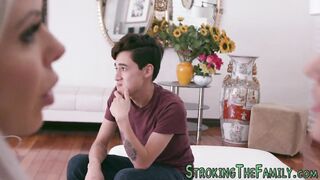 19 Yo and stepmom swap cum after riding cock