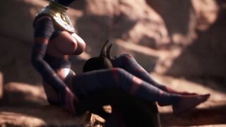 Dyke Dragon cunt with mouth tail fucks Dragon sluts