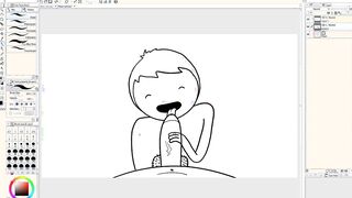 Making Of - point of view Shy Green Haired Skank Loves Cock More Than Anything (Speed Paint)