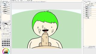 Making Of - point of view Shy Green Haired Skank Loves Cock More Than Anything (Speed Paint)