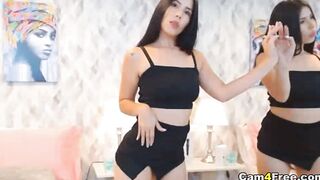 Cute female With Perfect Ass Masturbates With Her Fingers