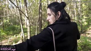 Outside Agent Pickup Russian School Girl and Almost Cum into Cunt