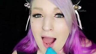 Small Teenie Takes LONG Bad Dragon