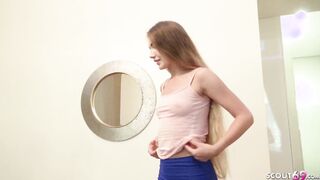 GERMAN SCOUT - ADORABLE 18 YO TALK TO EYE ROLLING ORGASM