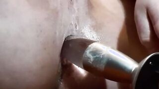 NEW ASS SEX TOY! Mini lava lamp up my lubed booty hole, I loved this!At end u watch white cum inside