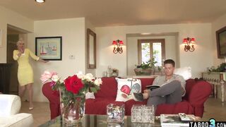 Taboo3.com - Huge boobed old Dalny Marga welcoming her son