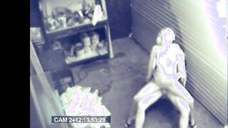 Blonde bimbos Fucking hardcore on garage caught on camera