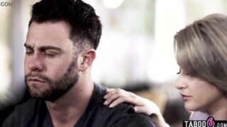 Angry dad fucks his slender 18 step daughter Lola Fae inside