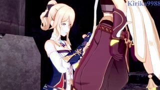 Jean Gunnhildr and Aether have extreme sex into a deserted mature castle. - Genshin Impact Anime