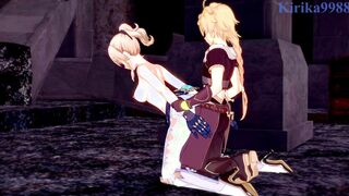 Jean Gunnhildr and Aether have extreme sex into a deserted mature castle. - Genshin Impact Anime