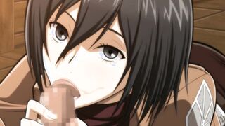 MIKASA ACKERMAN BJ AND EJACULATES