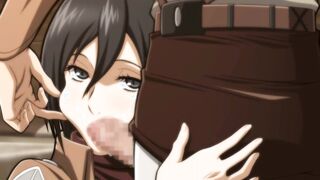 MIKASA ACKERMAN BJ AND EJACULATES