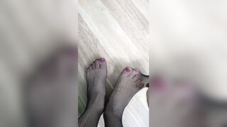 fishnet tights (feet bdsm)