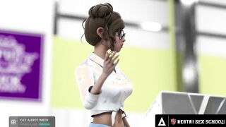 ANIME SEX UNIVERSITY - Cartoon Girls Push Their Pussies To