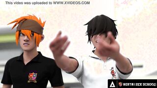 ANIME SEX UNIVERSITY - Cartoon Girls Push Their Pussies To