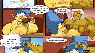 The Simpsons - Marge Naughty Fantasies - two Huge Dicks inside both holes double penetration Anal - Cheating Wifey