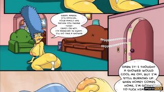 The Simpsons - Marge Naughty Fantasies - two Huge Dicks inside both holes double penetration Anal - Cheating Wifey