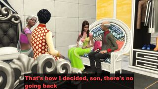 Desi milf and son inside front of dad and daughter