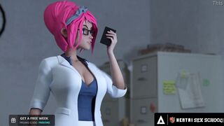 ANIME SEX UNIVERSITY - Long Penis College Girl Impresses milf Principal
