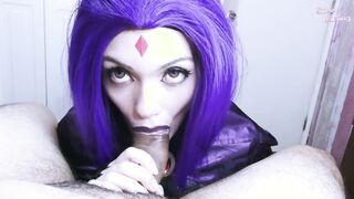 18 Yo Titans RAVEN - Long butt and boobies gothic cunt with mouth sex