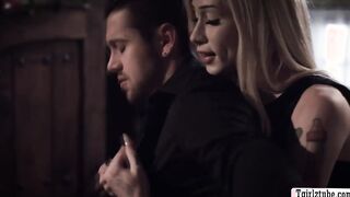Two blonde shemale barebacked by stepbro
