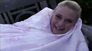 Little Summer Fingered her tight Snatch outside