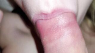 Bimbo at the party did not want to suck but I made and cum on her face!